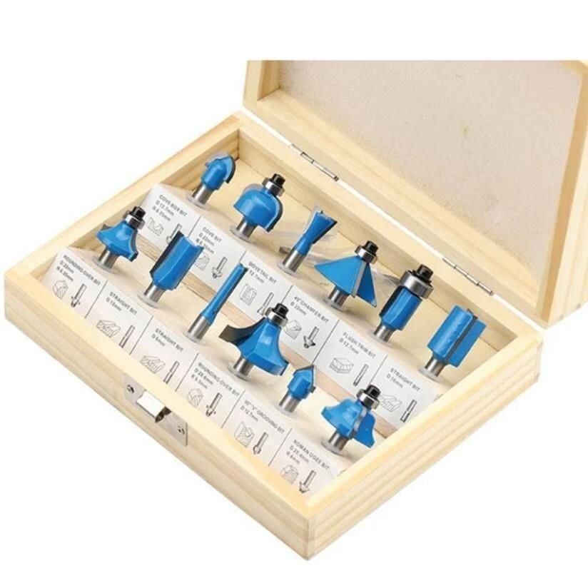 Topshop 03038 6 Mm 12 Parça Ahşap Freze Uç Seti