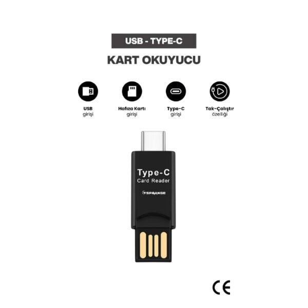 Usb To TypeC Kart Okuyucu