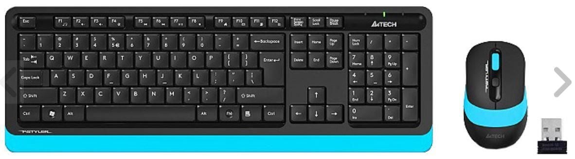 A4 Tech Fg1010 Q Mavi̇ Mm Kablosuz Klv+Mouse Set