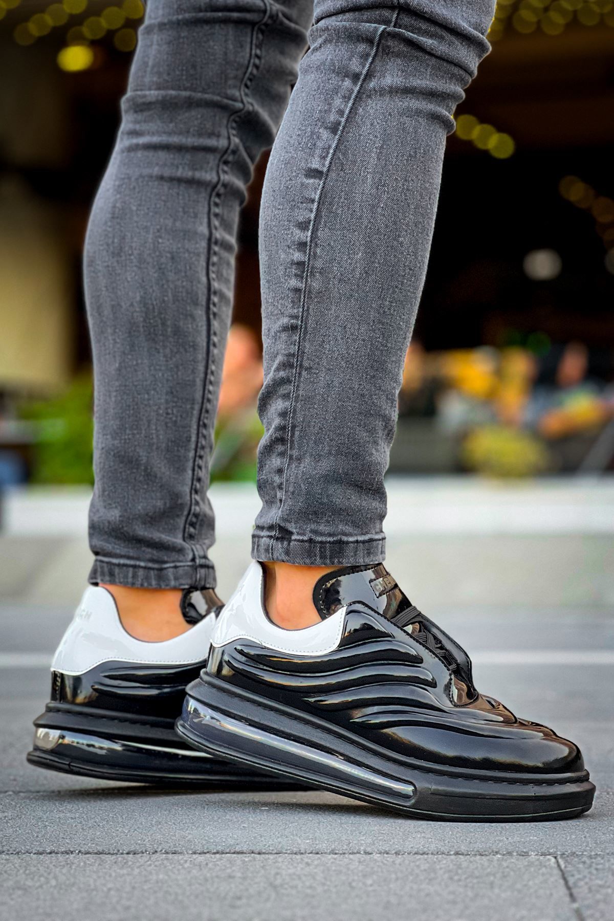 Ch299  Grt Sollıevo Erkek Ayakkabı Sıyah/Beyaz